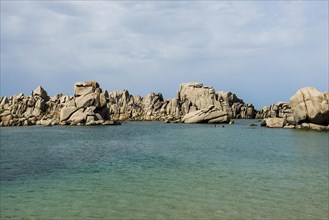 Granite rocks and sea