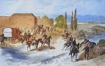 Crossing of the 12th Army Corps over the Rhine at Fort Montebello on 3 August 1870