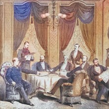 Meeting of the peace conference in Frankfurt on 10 May 1871