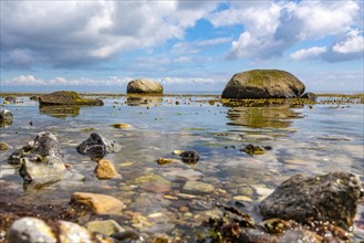 Rocks in the Baltic Sea on the beach of Katharinenhof