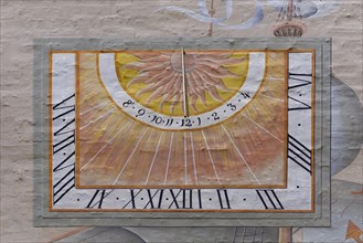 Sundial in mural