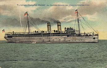Turbine steamer Kaiser of the seaside resort service of the Hamburg-Amerika-Linie