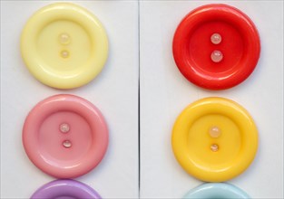 Set of a colorful bright sewing buttons