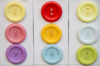 Set of a colorful bright sewing buttons