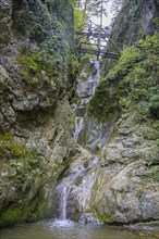 Waterfall and climbing installation in the Kesselfallklamm