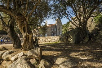 Church and granite rock