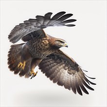 A brown Eagle is flying
