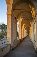 Portico at sunset