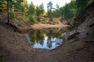 Beautiful lakes located in the middle of the forest in natural hollows. Polish mountains
