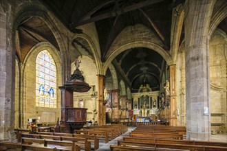 Interior Gothic Church Eglise Saint-Sulpice