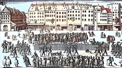 Procession of the butchers in Nuremberg