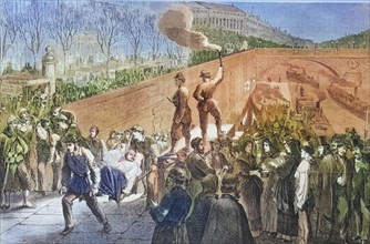 French wounded at the Quai de la Medisserie in Paris
