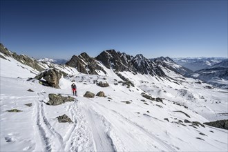 Ski tourers climbing the Pirchkogel