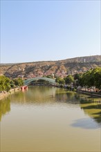 Kura river panorama of Tbilisi in Georgia