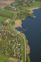 Aerial photograph of Lake Duemmer with reed zone