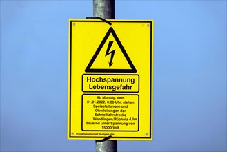 High voltage danger to life