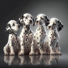 Portrait of dalmatian puppies