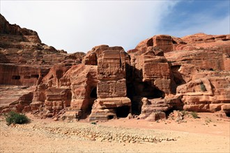 Abandoned rock city of Petra
