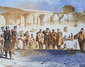 Jules Fabres arrival at the Sebres Bridge near Paris in the first weeks of the truce