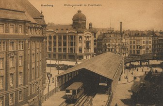 Roedingsmarkt with elevated railway