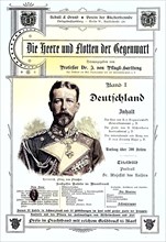 Advertisement for the book The Armies and Fleets of the Present with the portrait of Prince Frederick Henry Ludwig of Prussia or Prince Frederick Henry Louis of Prussia