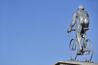 Statue for Tour de France cyclist Octave Lapize at the Col du Tourmalet in the Pyrenees