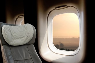 Window seat on the plane