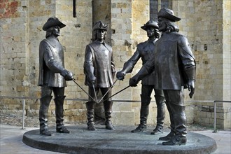 Statue of dArtagnan and The Three Musketeers at Condom