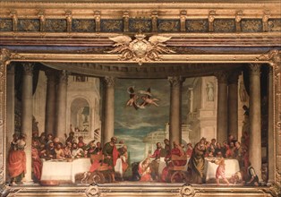 Almost 10-metre-long monumental painting The Supper in the House of Simon the Pharisee by Paolo Caliari called Veronese in the Hercules Room