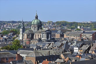 View over the St Aubins Cathedral and the city Namur from the citadel