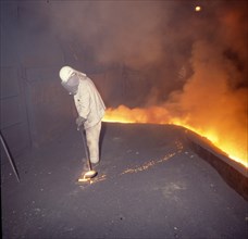 Steel production at Hoesch AG Westfalenhuette on 6.4.1993