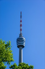Upper part with viewing platform of the Stuttgart TV Tower