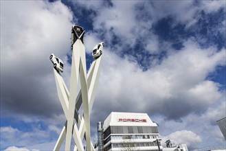 Porscheplatz with Porsche headquarters
