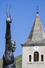 Statue of French Tour de France cyclist