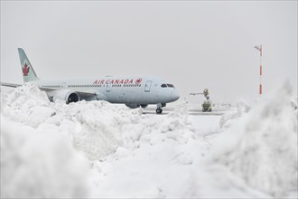 Air Canada in winter with snow