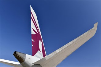 Qatar Airways Boeing B787-9 Dreamliner vertical stabiliser
