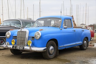 Old Mercedes-Benz W120 or Mercedes 180 from the 50s converted into a pickup