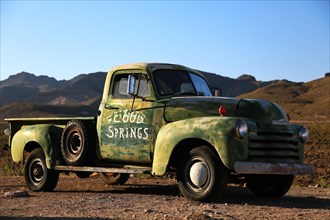 Cool Springs Station on historic Route 66 with a view of the pickup. Oatman