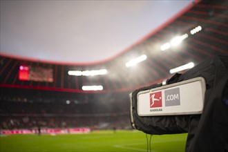 TV camera with logo Bundesliga.de
