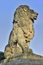 Boures monumental lion at the Gileppe Dam