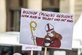 Women in the Catholic Church revolt. Protest event of the group Maria 2.0