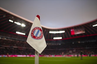Corner flag with FC Bayern Munich FCB logo
