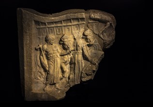 Relief fragment depicting the sacrifice of oxen during inauguration of the Santa Maria Capua Vetere amphitheatre