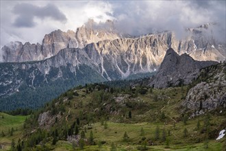 Mountain panorama of the Dolomites
