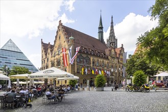 Ulm town hall on the left the municipal library