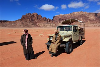 Bedouin with off-road vehicle