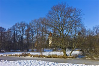 The church of Neu Sankt Juergen in winter