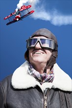 Pilot observes the flight manoeuvre