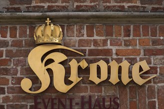 Lettering above the entrance to Gasthaus Krone