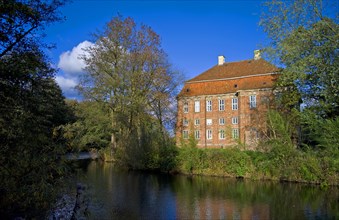 Schoenebeck Castle in Bremen Vegesack Water Reflection